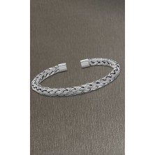 Pulsera para hombre de acero inoxidable Lotus Style.<BR>Formada por hilos de acero trenzados.