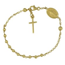 Rosario de Pulsera de oro bola 4 mm