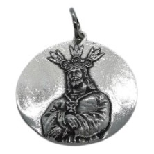 Medalla de Nuestra padre Jesus el Cautivo.<BR>Fabricada en plata de Ley, 29 mm de diametro.