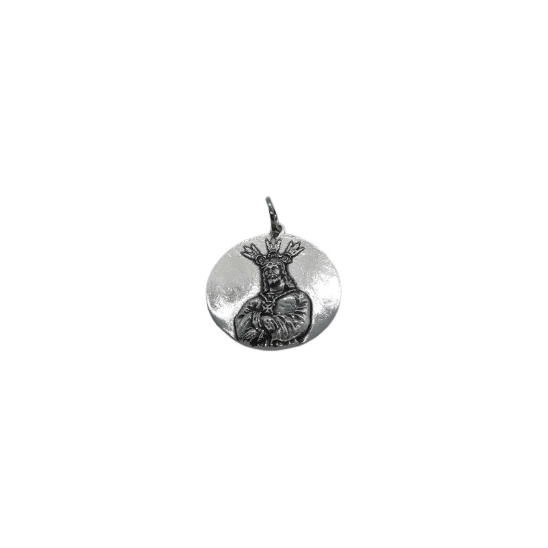 Medalla de Nuestra padre Jesus el Cautivo.<BR>Fabricada en plata de Ley, 29 mm de diametro.