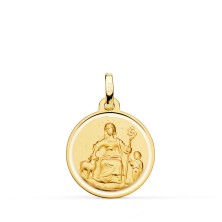 Medalla Virgen Divina Pastora <BR><STRONG>Medalla religiosa</STRONG> fabricada en <STRONG>oro de 18 kilates</STRONG>. Tiene form