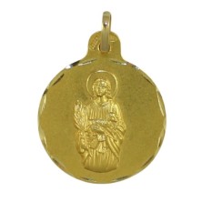 Medalla Santa Ines 21mm<BR>Esta medalla religiosa&nbsp;Santa Ines, esta fabricada en oro de 18 kilates. Tiene forma redonda con 