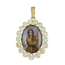 Medalla Virgen de la Candelaria<BR>Esta<STRONG> medalla de la Virgen de la candelaria</STRONG> tiene forma ovalada con unas medi