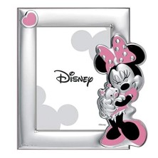 <P>Portafoto Minnie Rosa Silueta Perrito<BR>Bilaminado en Plata de Primera Ley con dibujos esmaltados<BR>Medida de la fotografía