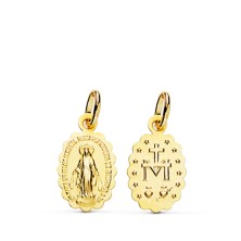 <P><STRONG>Medalla Virgen Milagrosa</STRONG> fabricada en <STRONG>oro de 18 kilates</STRONG>. Este <STRONG>colgante religioso</S
