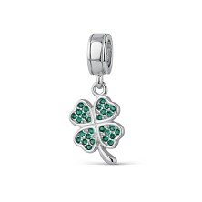 <STRONG>Charm plata plata piedra verde</STRONG>&nbsp;&nbsp; <BR>Este <STRONG>abalorio</STRONG> de la firma A Tu Lado tiene forma