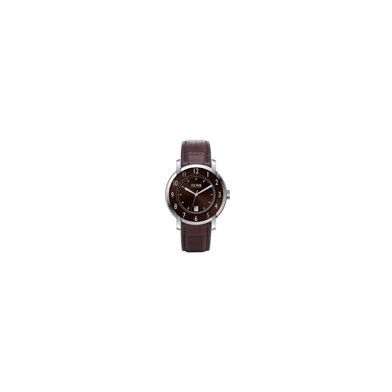 <P>Reloj Hugo Boss Hombre 1212198<BR>Caja de acero y correa de piel marron, con cristal mineral <BR>Esfera&nbsp;marron con detal
