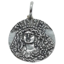<STRONG>Medalla plata Virgen de Zamarrilla 21 mm.&nbsp;&nbsp; <BR></STRONG>Medalla de&nbsp;Nuestra señora de la Amargura y el Cr