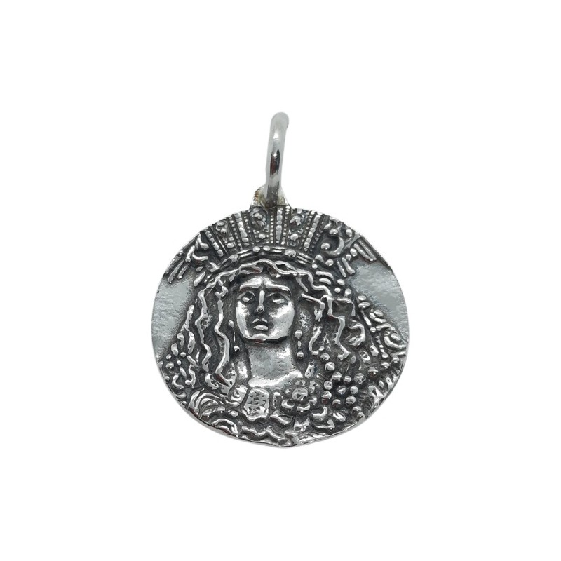 <STRONG>Medalla plata Virgen de Zamarrilla 21 mm.&nbsp;&nbsp; <BR></STRONG>Medalla de&nbsp;Nuestra señora de la Amargura y el Cr