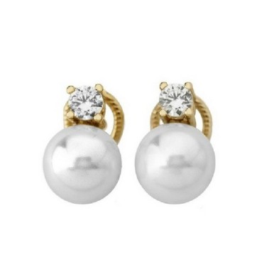 <STRONG>Pendiente perla majorica con circonita dorado 08616.01.1.000.010.1</STRONG><BR>Estos <STRONG>pendientes para mujer</STRO