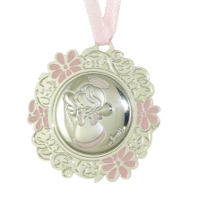 <STRONG>Medalla cuna acero angel rosa flores</STRONG>&nbsp;&nbsp; <BR>Esta <STRONG>medalla de cuna con angel rosa</STRONG> está 