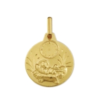 <STRONG>Medalla oro bebé niño en cuña con reloj Argyor</STRONG>&nbsp; <BR>Esta medalla es de la <STRONG>marca Argyor</STRONG>, m