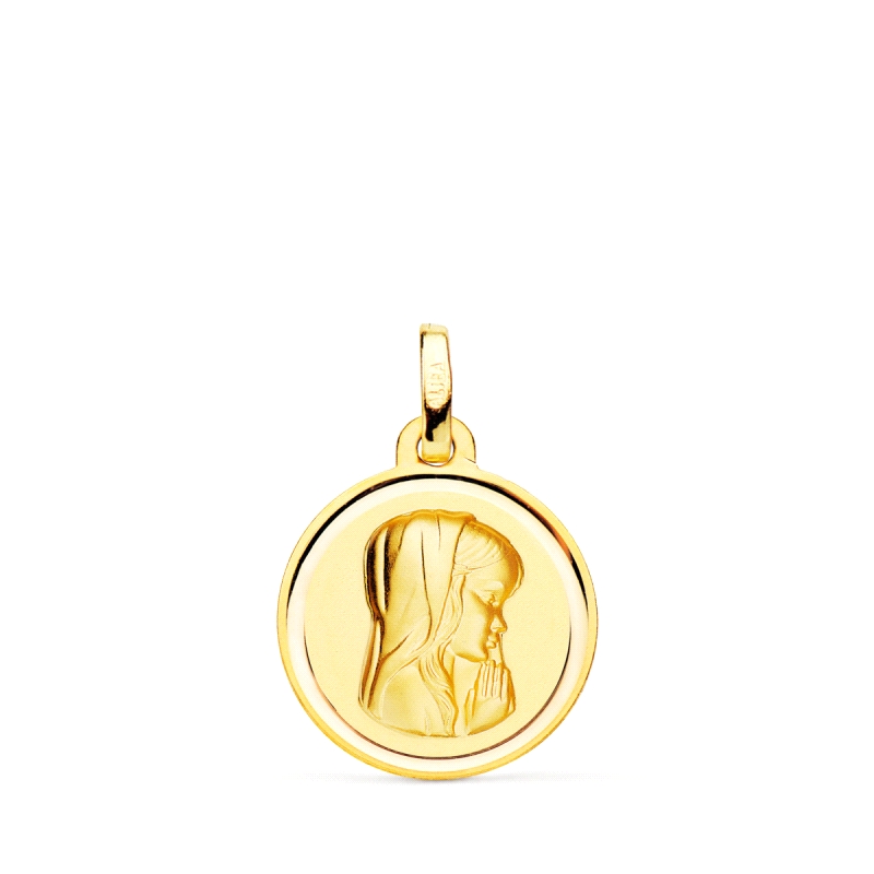<STRONG>Medalla oro niña 18 kilates</STRONG>. <STRONG>Medalla oro niña</STRONG> con filo liso con imagen de la virgen niña de la