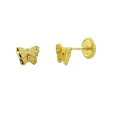 <STRONG>Pendiente mariposa niña oro 18 klts</STRONG><BR>Tu niña lucirá preciosa con estos pendientes de oro con forma de <STRONG