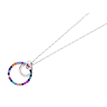 <STRONG>Collar plata mujer colores</STRONG>. Este <STRONG>collar de plata para mujer con circonitas de colores</STRONG> está fab