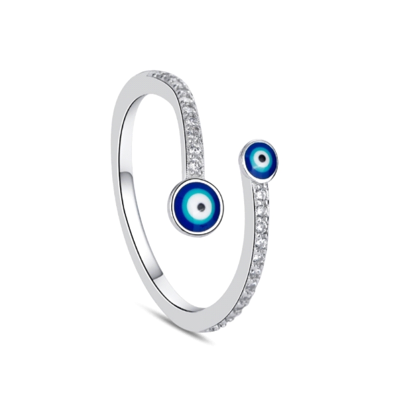 <STRONG>Anillo plata ojos turcos mujer</STRONG>. Este <STRONG>anillo para mujer de plata con ojos turcos</STRONG> es muy usado c