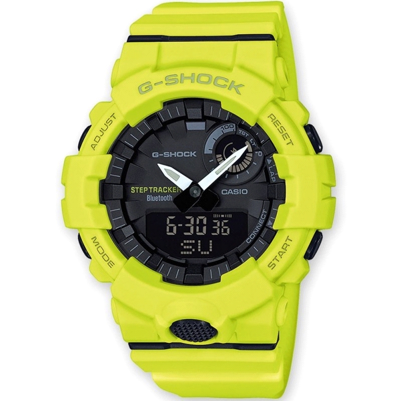 Reloj Casio G-Shock GBA-800-9AER <BR>Cristal mineral con caja y correa de resina <BR>Contador de pasos, 5 alarmas diaria, lap me