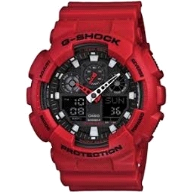 Reloj Casio G-Shock GA-100B-4AER<BR>Cristal mineral con caja y correa de resina<BR>Funcion de hora universal, 5 alarmas diaria, 