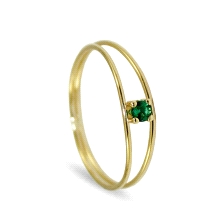 <STRONG>Anillo mujer oro liso esmeralda</STRONG>. Precioso <STRONG>anillo</STRONG> para <STRONG>mujer</STRONG> doble con circoni