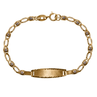 <p style=text-align:left;>Largo:13 cm .Eslabones alargados y circonita (2)(7)<br /> Este producto se entrega estuchado y envuelt