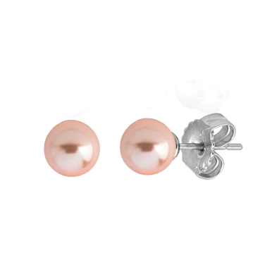 Pendiente majorica perla rosa 00326.44.2.E00.000.1<BR>Pendiente majorica perla rosa 10 mm fabricado en plata de primera ley<BR>0