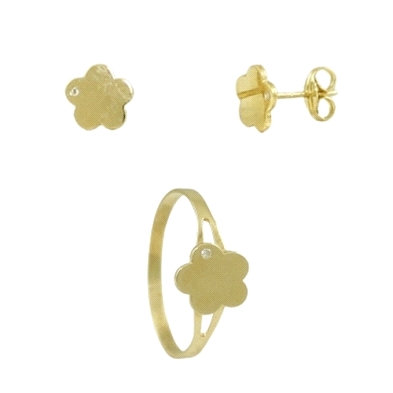<STRONG>Conjunto margarita oro 18 kilates de niña&nbsp;&nbsp;&nbsp;&nbsp; <BR></STRONG>Este bonito <STRONG>conjunto para niña</S