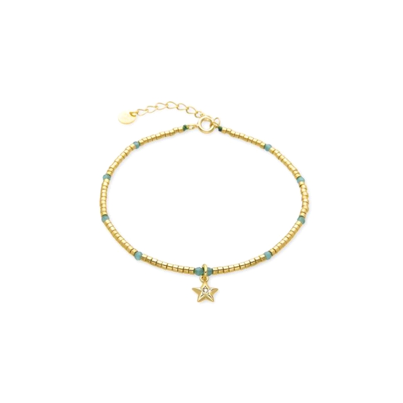 Pulsera luxenter con estrella<BR>Pulsera luxenter con motivo en el centro de una estrella con una circonita en el centro<BR>Fabr