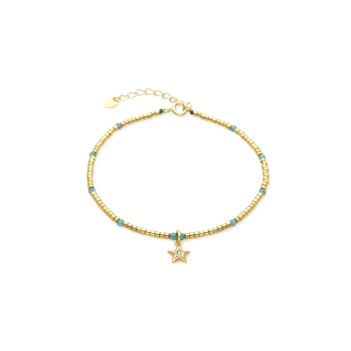 Pulsera luxenter con estrella<BR>Pulsera luxenter con motivo en el centro de una estrella con una circonita en el centro<BR>Fabr