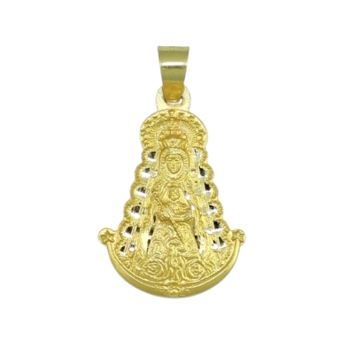<P>Virgen del Rocío de oro <BR>Virgen del rocio de silueta 33 mm de largo por 20 mm de ancho<BR>Fabricada en oro de 18 kilates</ <P>Virgen del Rocío de oro <BR>Virgen del rocio de silueta 33 mm de largo por 20 mm de ancho<BR>Fabricada en oro de 18 kilates</