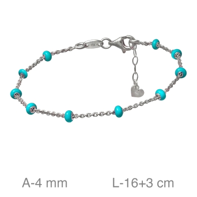 <STRONG>Pulsera</STRONG> turquesas <STRONG>plata mujer</STRONG>.<STRONG> Pulsera</STRONG> de <STRONG>mujer</STRONG> fabricada en