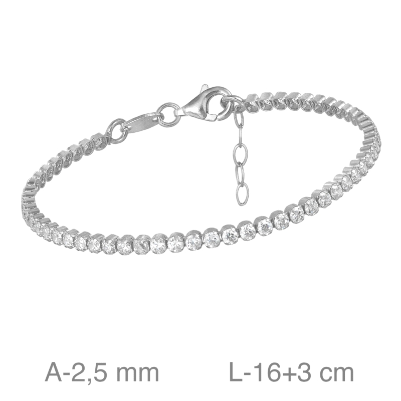 <STRONG>Pulsera</STRONG> circonitas <STRONG>plata mujer</STRONG>.<STRONG> Pulsera</STRONG> con circonitas blancas para<STRONG> m