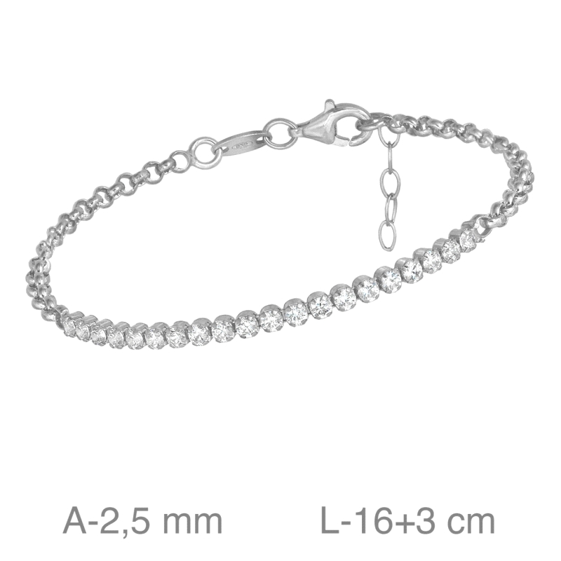 <STRONG>Pulsera plata</STRONG> circonitas <STRONG>mujer</STRONG>. <STRONG>Pulsera</STRONG> con circonitas para<STRONG> mujer</ST