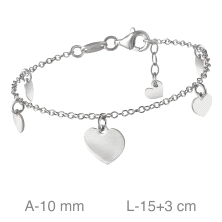 <STRONG>Pulsera</STRONG> corazones<STRONG> plata mujer</STRONG>. <STRONG>Pulsera</STRONG> con corazones para <STRONG>mujer</STRO