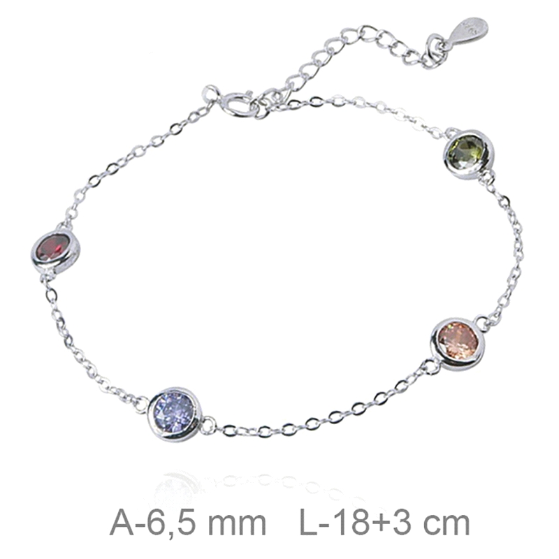 <STRONG>Pulsera plata mujer colores</STRONG>. <STRONG>Pulsera</STRONG> de <STRONG>mujer</STRONG> fabricada en <STRONG>plata </ST