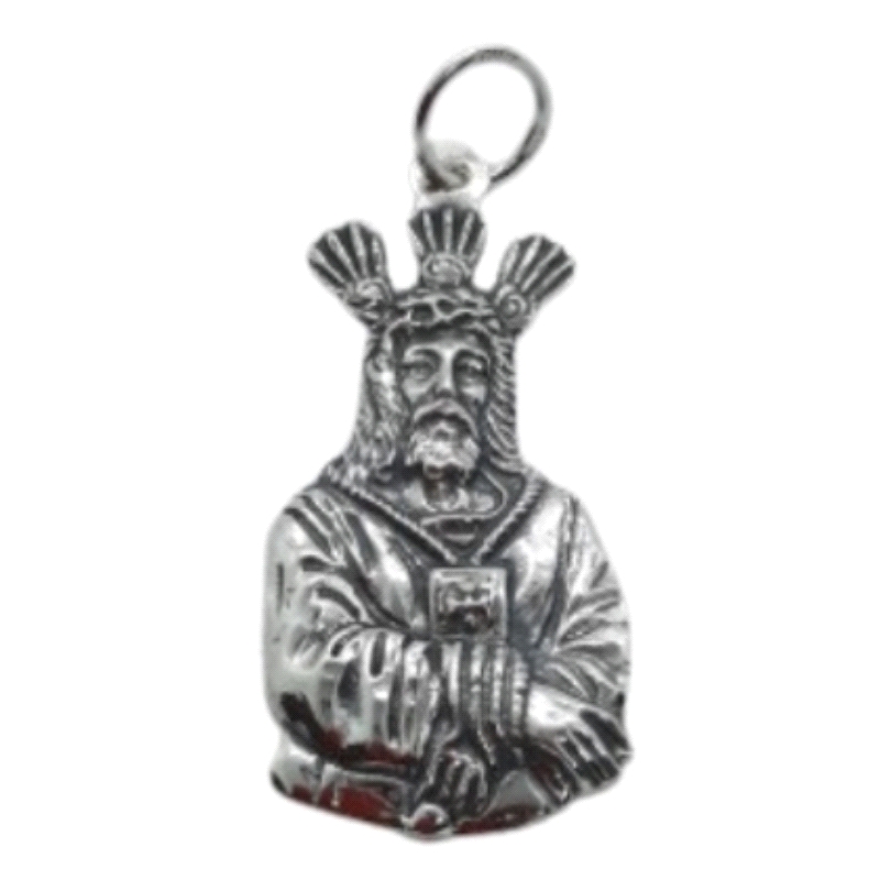 Medalla de Nuestro Padre Jesus el Cautivo.<BR>Esta medalla tiene forma de situeta y su tamaño es de 35 mm de alto y 20 mm de anc