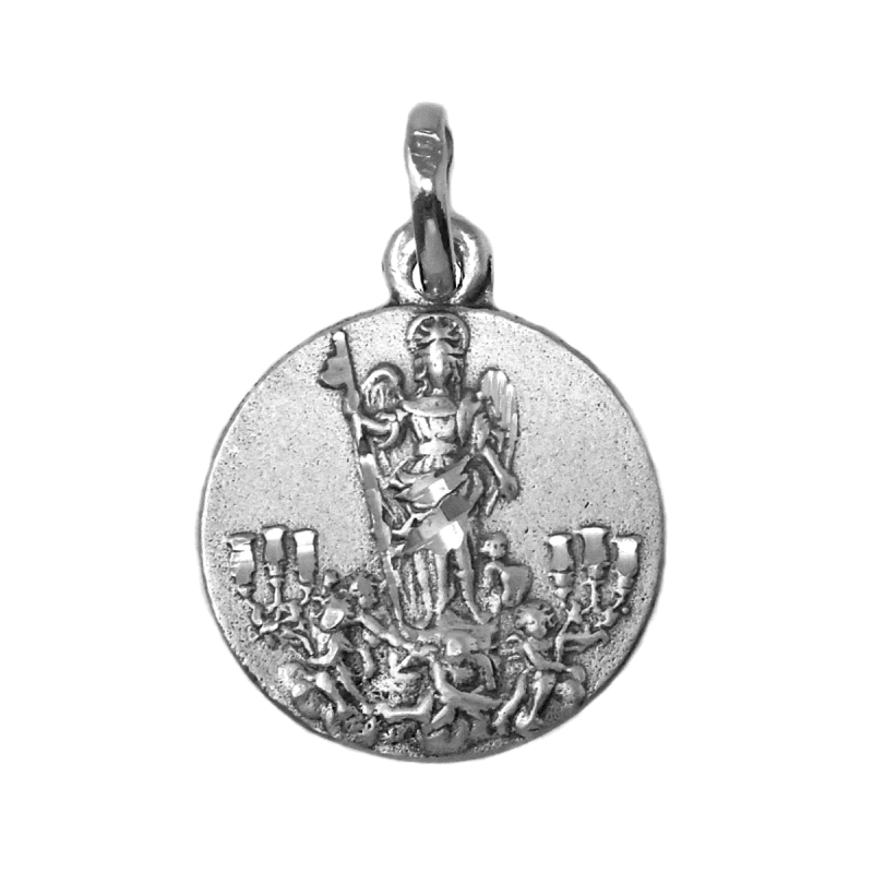 Medalla San Rafael fabricada en plata de 1º ley<BR>Este producto se entrega estuchado y envuelto para regalo