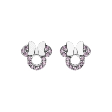 <STRONG>Pendientes Disney</STRONG> de <STRONG>plata</STRONG> silueta Minnie con circonitas <STRONG>ES00065RZPL.CS</STRONG>. <STR