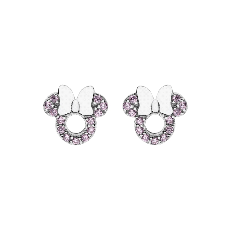 <STRONG>Pendientes Disney</STRONG> de <STRONG>plata</STRONG> silueta Minnie con circonitas <STRONG>ES00065RZPL.CS</STRONG>. <STR