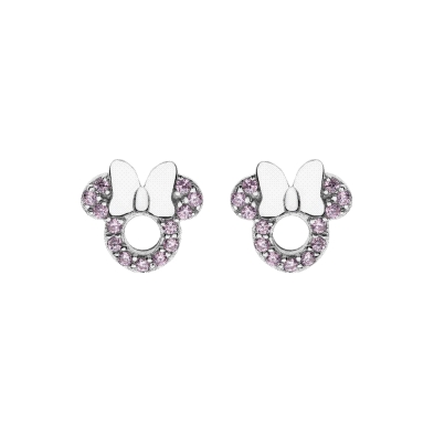 <STRONG>Pendientes Disney</STRONG> de <STRONG>plata</STRONG> silueta Minnie con circonitas <STRONG>ES00065RZPL.CS</STRONG>. <STR