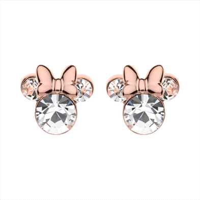 <STRONG>Pendientes Disney Minnie</STRONG> de <STRONG>plata</STRONG> rosada con circonitas <STRONG>ES00003PRWL.CS</STRONG>.&nbsp;