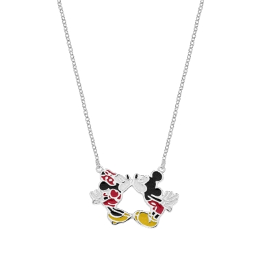 <STRONG>Colgante Disney</STRONG> en <STRONG>plata</STRONG> con <STRONG>Micke y Minnie NS00030SL-157.CS</STRONG>. Cadena con <STR