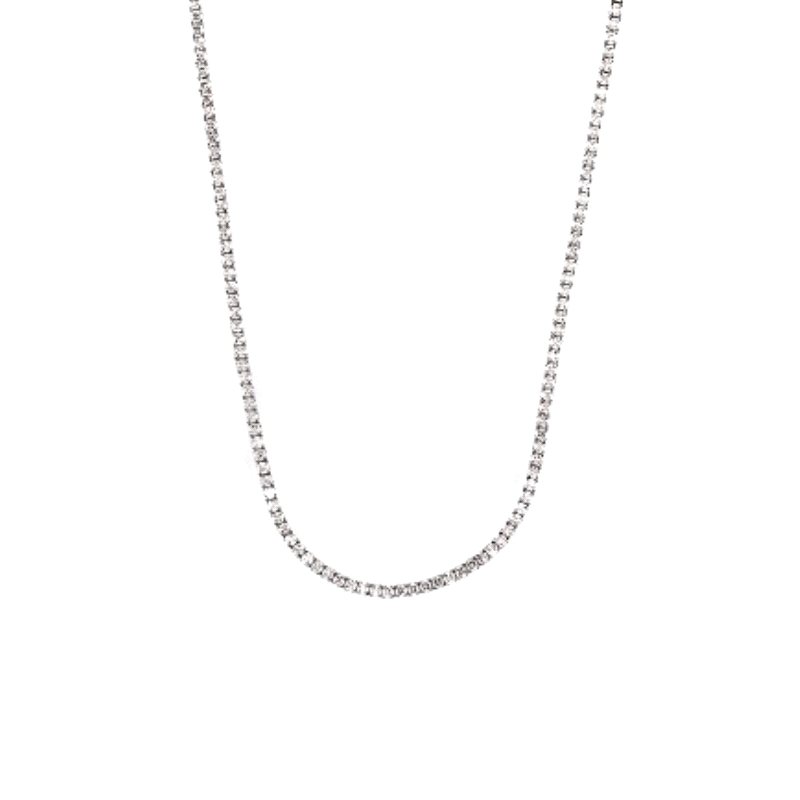 <STRONG>Gargantilla plata riviere mujer</STRONG> con circonitas. <STRONG>Collar plata mujer</STRONG> con circonitas blancas. <ST