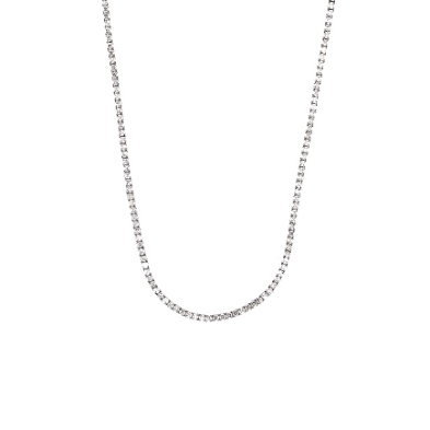 <STRONG>Gargantilla plata riviere mujer</STRONG> con circonitas. <STRONG>Collar plata mujer</STRONG> con circonitas blancas. <ST