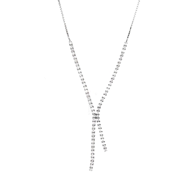 <STRONG>Collar plata mujer</STRONG> circonitas&nbsp;blancas. <STRONG>Collar</STRONG> para <STRONG>mujer</STRONG> con circonitas&