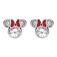 <STRONG>Pendiente plata Disney Minnie</STRONG> con lazo rojo. <STRONG>Pendiente</STRONG> para<STRONG> niña</STRONG> de <STRONG>p