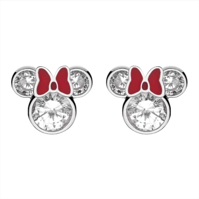 <STRONG>Pendiente plata Disney Minnie</STRONG> con lazo rojo. <STRONG>Pendiente</STRONG> para<STRONG> niña</STRONG> de <STRONG>p