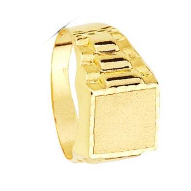 <STRONG>Sello de oro para hombre</STRONG>&nbsp; <BR>Sello oro para hombre con tallados en los laterales, tamaño de la plaza de 1