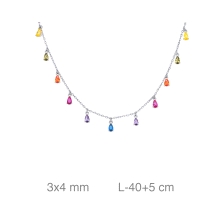 <STRONG>Collar plata mujer</STRONG> multicolor. <STRONG>Collar</STRONG> de<STRONG> plata</STRONG> para <STRONG>muj</STRONG>er co
