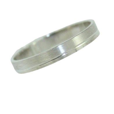 <STRONG>Alianza</STRONG> matizada 3mm <STRONG>oro blanco</STRONG> plana. <STRONG>Alianza</STRONG> para boda de 3mm matizada con 