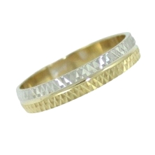 <STRONG>Alianza 4mm estrellada oro amarillo y blanco 18k</STRONG>. <STRONG>Alianza</STRONG> bicolor en<STRONG> 4mm</STRONG> fabr